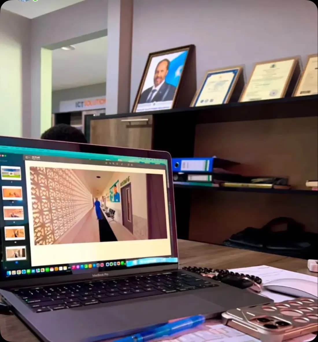 STS Somalia office — agent desk